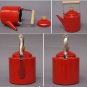 RED Color 2 Liter Enamel Steel Multiple Daily Use British Syle Teapot Kettle