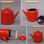 RED Color 2 Liter Enamel Steel Multiple Daily Use British Syle Teapot Kettle