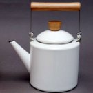 WHITE Color 2 Liter Enamel Steel Multiple Daily Use British Syle Teapot Kettle
