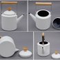WHITE Color 2 Liter Enamel Steel Multiple Daily Use British Syle Teapot Kettle