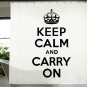 Bathroom Use SHOWER CURTAIN 180 x 200 cm KEEP CALM & CARRY ON Black & White Set