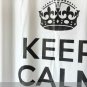 Bathroom Use SHOWER CURTAIN 180 x 200 cm KEEP CALM & CARRY ON Black & White Set