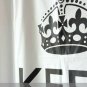 Bathroom Use SHOWER CURTAIN 180 x 200 cm KEEP CALM & CARRY ON Black & White Set
