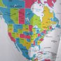 WORLD MAP Colorful Design 180 x 180 cm Polyester Bathroom Use SHOWER CURTAIN Set