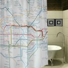 LONDON Subway Map Underground Cool Design 178x178cm Polyester Shower Curtain