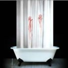 WHITE Color BLOODY HAND PRINT Design Bathroom Use 180 x 180 cm SHOWER CURTAIN