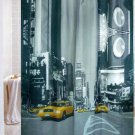 BUSINESS Building & Yellow Cab180 x 180cm Bathroom Polyester SHOWER CURTAIN SET
