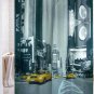 BUSINESS Building & Yellow Cab180 x 180cm Bathroom Polyester SHOWER CURTAIN SET