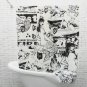 MERMAID COOL Black Color Design PEVA 180x200cm Bathroom Use Shower Curtain Set