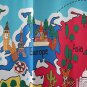 WORLD MAP Cute Animal Cartoon 180X200cm Bathroom Use Shower Curtain Set