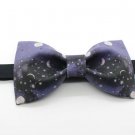 BOW TIE with Printed STARRY SKY with MOON Pattern Classical Design Tuxedo Match BOW TIE with Printed STARRY SKY with MOON Pattern Classical Design Tuxedo Match