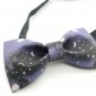 BOW TIE with Printed STARRY SKY with MOON Pattern Classical Design Tuxedo Match