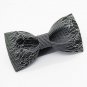 BOW TIE with Printed WHITE LINES on BLACK Frabic Classical Design Tuxedo Match
