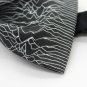 BOW TIE with Printed WHITE LINES on BLACK Frabic Classical Design Tuxedo Match