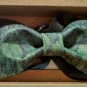 FOREST GREEN Color Printed Fabric BOW TIE Nice Gift Party / Casual Use Daily Use