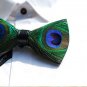 PEACOCK FEATHER BOW TIE Nice For Wedding Party Casual Use Unique Design Bow Tie