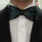 BLACK Color VELVET Fabric GOLD FEATHER BOW TIE Tuxedo Use Party Daily Easy Use