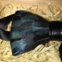 BLACK Color VELVET Fabric GOLD FEATHER BOW TIE Tuxedo Use Party Daily Easy Use