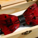 RED Color FEATHER BOW TIE Daily Easy Use Casual Use Party Use Match TUXEDO Use