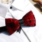 RED Color FEATHER BOW TIE Daily Easy Use Casual Use Party Use Match TUXEDO Use