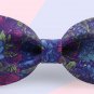 FLOWER BLOSSOM Purple Color Printed Fabric BOW TIE For Party Use Causal Use