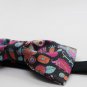Cartoon Monster Black Color Printed Fabric BOW TIE For Party Use Causal Use