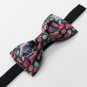 Cartoon Monster Black Color Printed Fabric BOW TIE For Party Use Causal Use