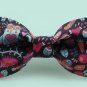Cartoon Monster Black Color Printed Fabric BOW TIE For Party Use Causal Use