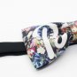 BOW TIE FLOWER AND SIGN Design Fabric Printed Black Color Party Use Easy Use BOW