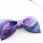 PLAID CHECK Purple Color Fabric Printed Daily Easy Use Party Use Buckle BOW TIE