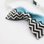 EDGY WAVE BLUE Color Fabric BOW TIE Nice Gift Daily Use Party Use Nice Matching