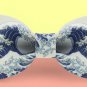 WAVE Nature Scene Japanese Style Printed BOW TIE Nice Gift Party Use Casual Use