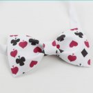 POKER CARD Cool Design WHITE Color BOW TIE Nice Gift Good for Causal Party Use