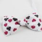 POKER CARD Cool Design WHITE Color BOW TIE Nice Gift Good for Causal Party Use