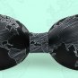 MAP Pattern BLACK Color Cool Design BOW TIE Nice Gift Good for Causal Party Use