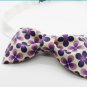 BOW TIE PURPLE Color FLORAL Cute Printed Deign For Gift Wedding Party Casual use