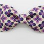 BOW TIE PURPLE Color FLORAL Cute Printed Deign For Gift Wedding Party Casual use