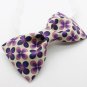 BOW TIE PURPLE Color FLORAL Cute Printed Deign For Gift Wedding Party Casual use
