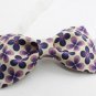 BOW TIE PURPLE Color FLORAL Cute Printed Deign For Gift Wedding Party Casual use