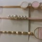 Set of Three HAIR CLIPS Metal Hairclips Hairpins PINK Round Shape>5.5 cm Length