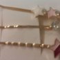 Set of Three HAIR CLIPS Metal Hairclips Hairpins PINK STAR SHAPE >5.5 cm Length
