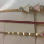 Set of Three HAIR CLIPS Metal Hairclips Hairpins PINK Triangle >5.5 cm Length