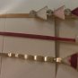 Set of Three HAIR CLIPS Metal Hairclips Hairpins PINK Triangle >5.5 cm Length