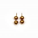Cotton Ball Earrings/Rust