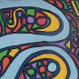 unique abstract original acrylic painting in beautiful colors