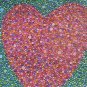 Abstract heart in inks original painting