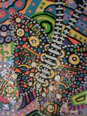Original Mixed Media abstract painting Emergence