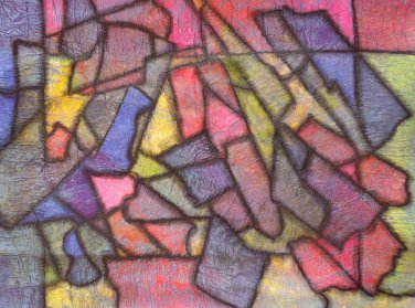 Original Mixed Media textured abstract painting Smudge