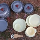 17pcs Outdoor Camp Cooking Set Camping Cookware Set Picnic pot pan for 4-5 persons Free shipping
