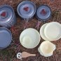 17pcs Outdoor Camp Cooking Set Camping Cookware Set Picnic pot pan for 4-5 persons Free shipping